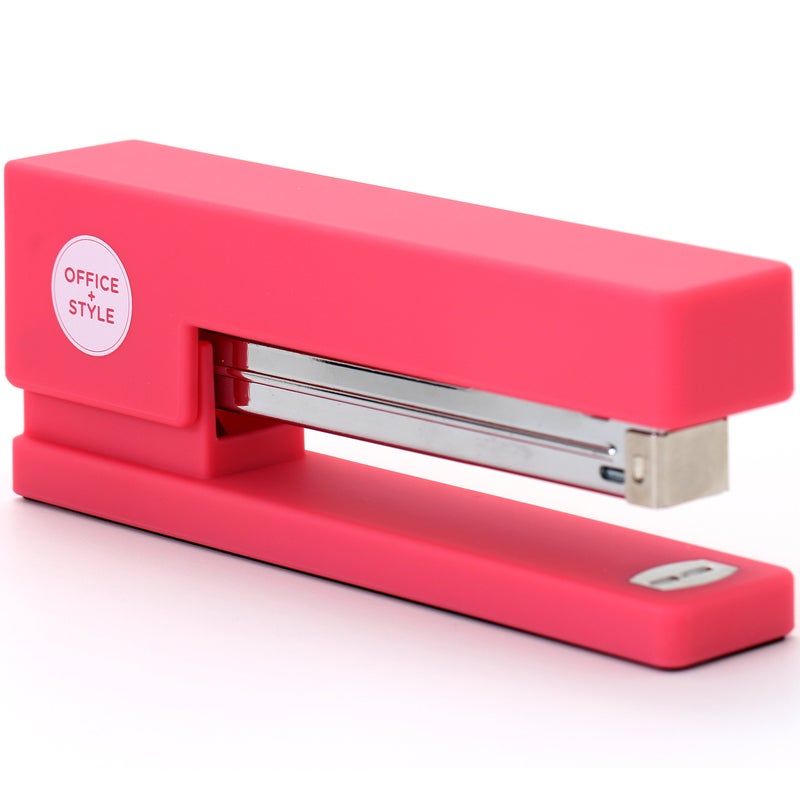 Office Style Precision Jam-Free Full Strip Non-Skid Stapler, Pink - Image 2